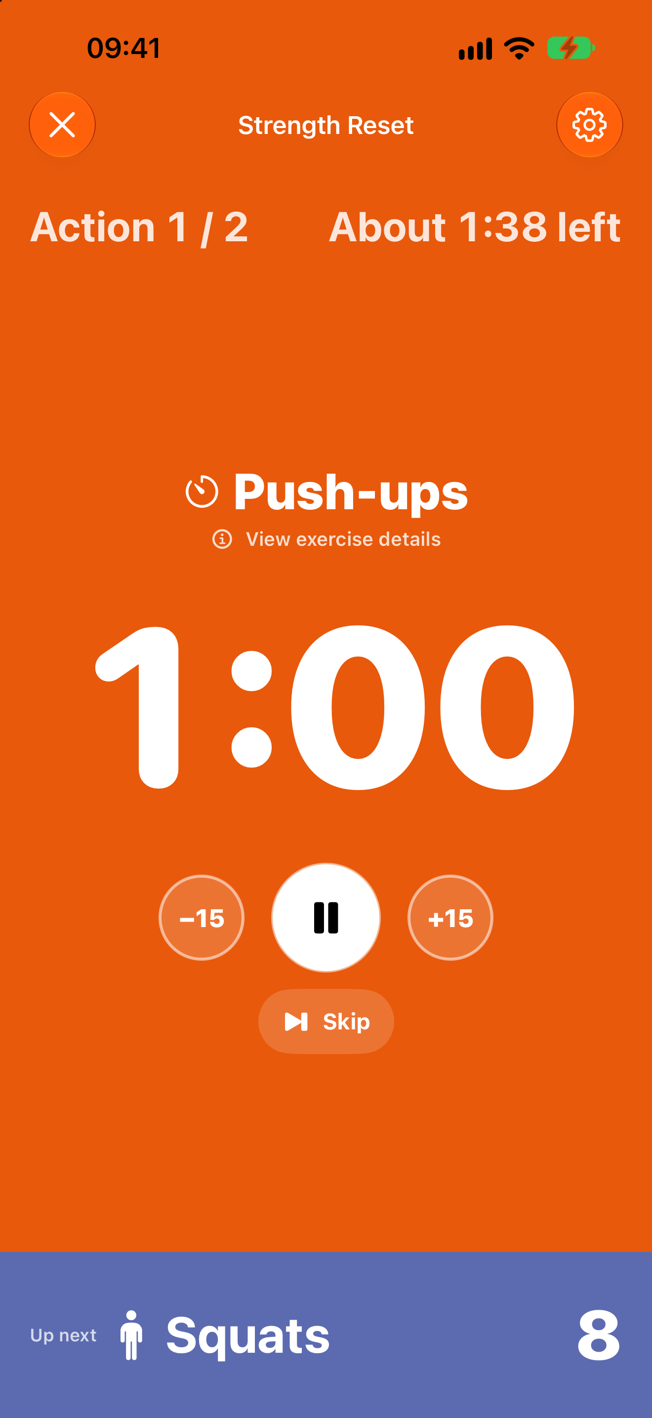 Follow the voice — active workout timer on iPhone